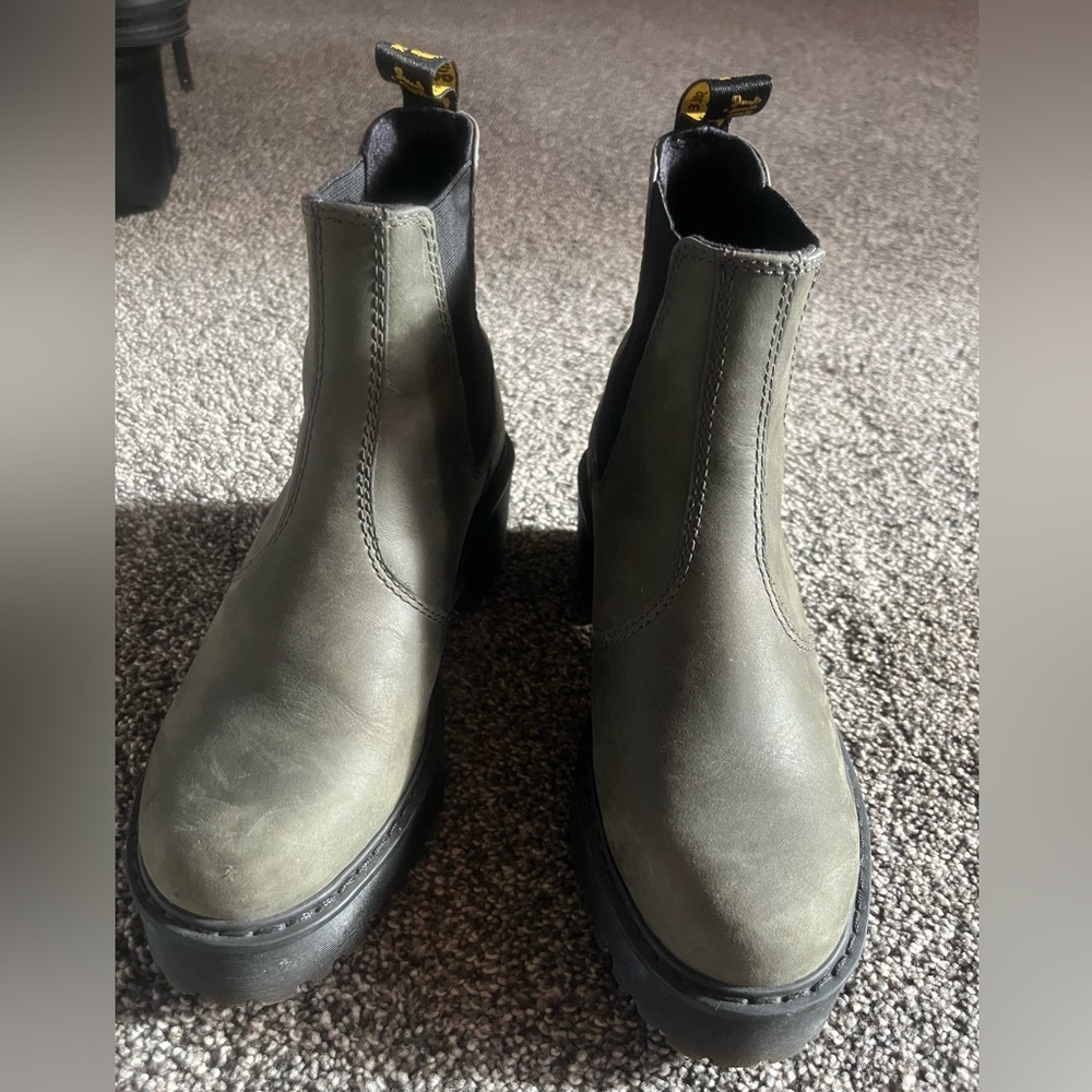 Dr. Martens women Olive Chelsea Boots